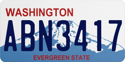 WA license plate ABN3417