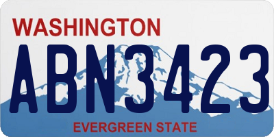 WA license plate ABN3423