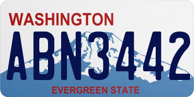 WA license plate ABN3442