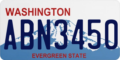 WA license plate ABN3450