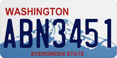 WA license plate ABN3451