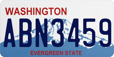 WA license plate ABN3459