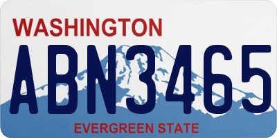 WA license plate ABN3465