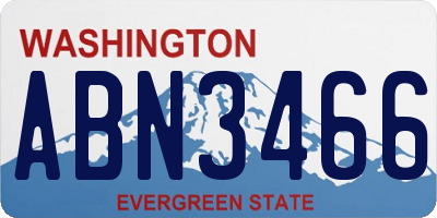 WA license plate ABN3466