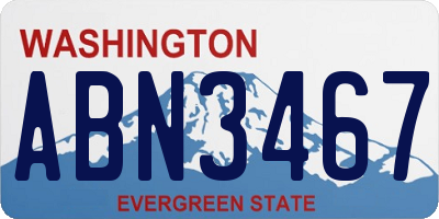 WA license plate ABN3467