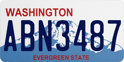 WA license plate ABN3487