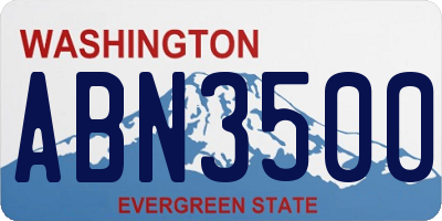WA license plate ABN3500