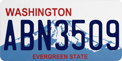 WA license plate ABN3509