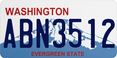 WA license plate ABN3512