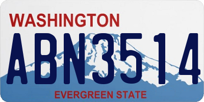 WA license plate ABN3514