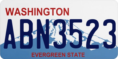 WA license plate ABN3523