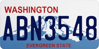 WA license plate ABN3548