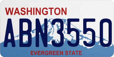 WA license plate ABN3550