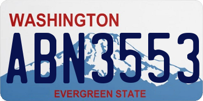 WA license plate ABN3553