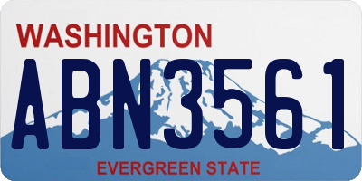 WA license plate ABN3561