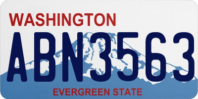 WA license plate ABN3563