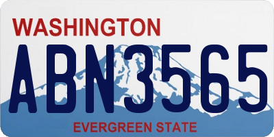 WA license plate ABN3565