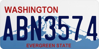 WA license plate ABN3574