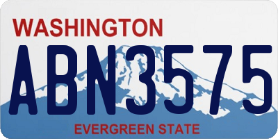 WA license plate ABN3575