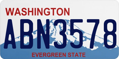 WA license plate ABN3578