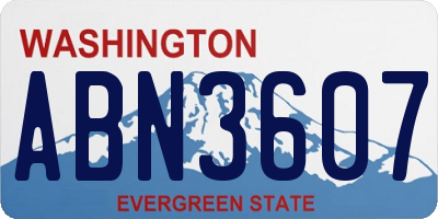 WA license plate ABN3607