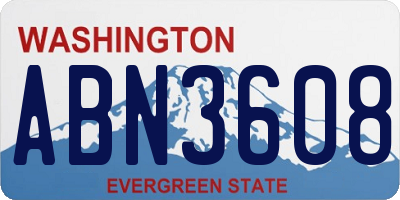 WA license plate ABN3608