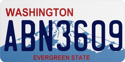WA license plate ABN3609