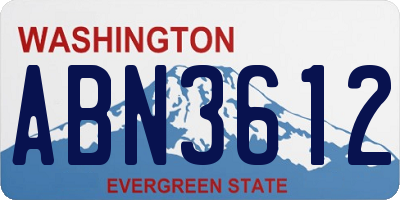 WA license plate ABN3612