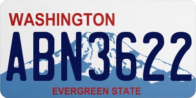 WA license plate ABN3622
