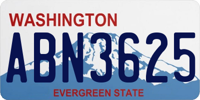 WA license plate ABN3625