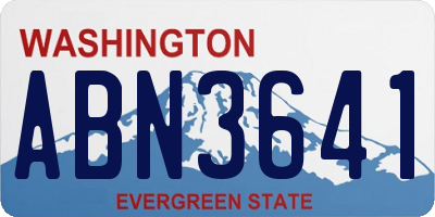WA license plate ABN3641