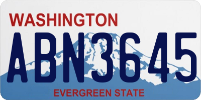 WA license plate ABN3645