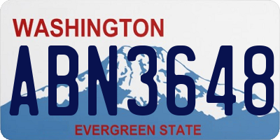 WA license plate ABN3648