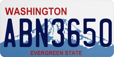 WA license plate ABN3650