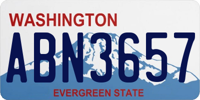 WA license plate ABN3657