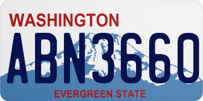 WA license plate ABN3660