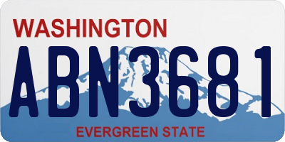 WA license plate ABN3681