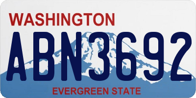 WA license plate ABN3692
