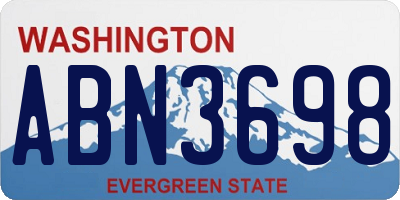 WA license plate ABN3698