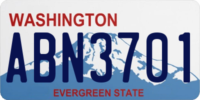 WA license plate ABN3701