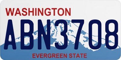 WA license plate ABN3708