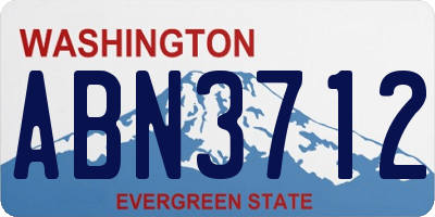 WA license plate ABN3712