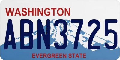 WA license plate ABN3725