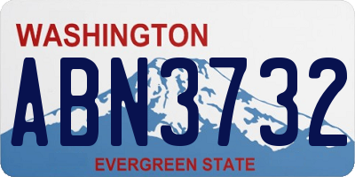 WA license plate ABN3732
