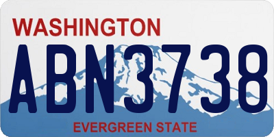 WA license plate ABN3738