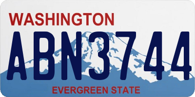 WA license plate ABN3744