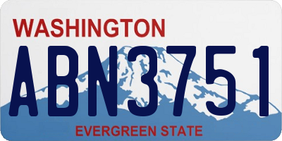 WA license plate ABN3751