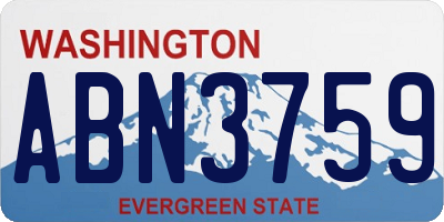 WA license plate ABN3759