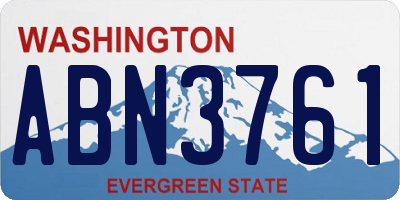WA license plate ABN3761