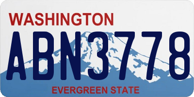 WA license plate ABN3778
